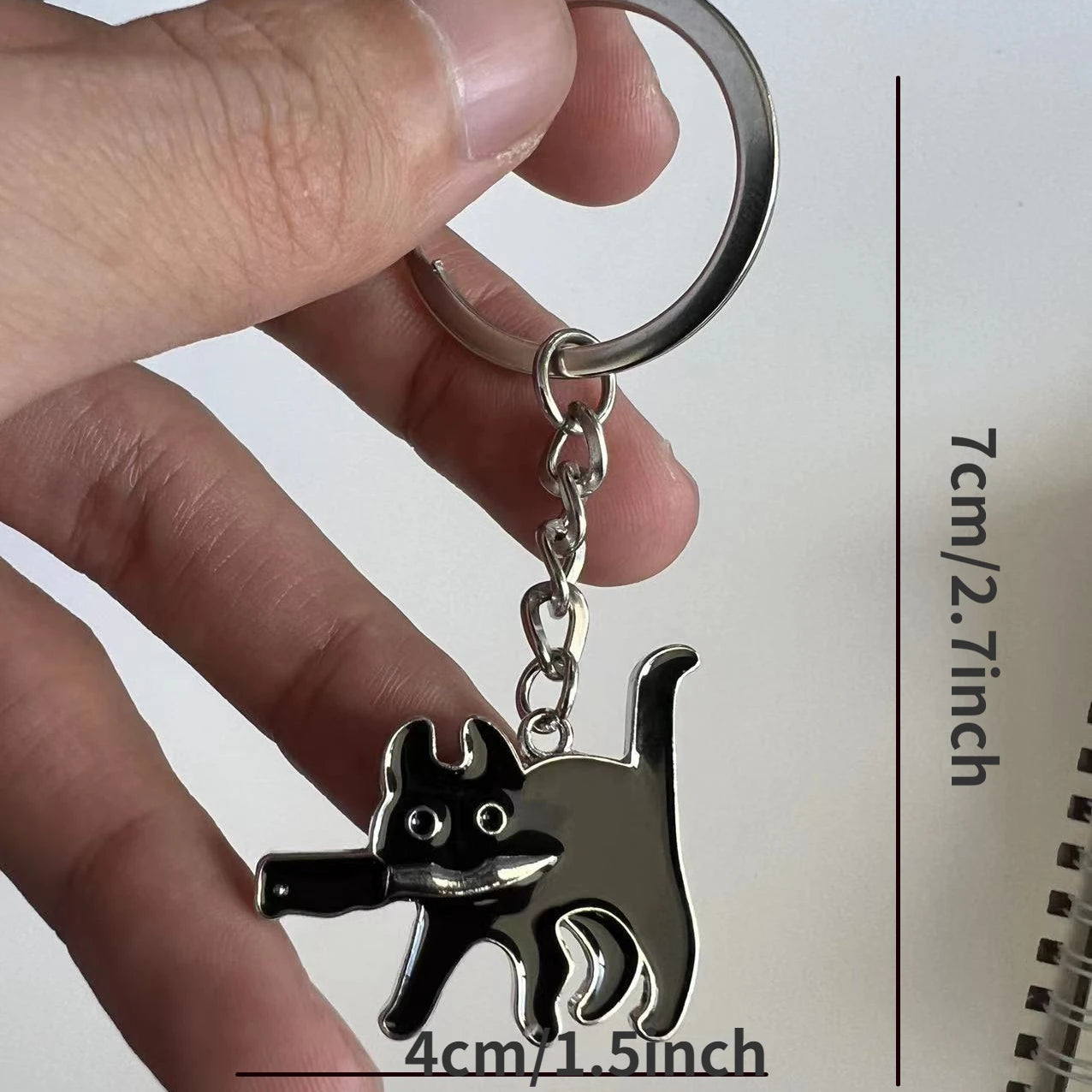 🐾 Cute Black Cat Keychain – Kawaii Style for Cat Lovers! 🖤🐱