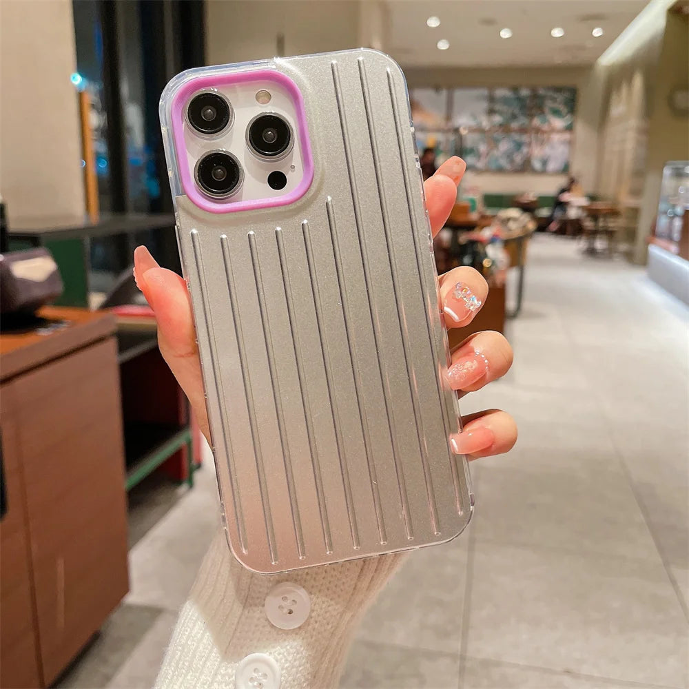 Stylish Business Luggage Case 📱✨ | Hard Shell 3D Design for iPhone