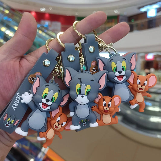 🐱🧀 Tom & Jerry Keychain Duo 🎬✨