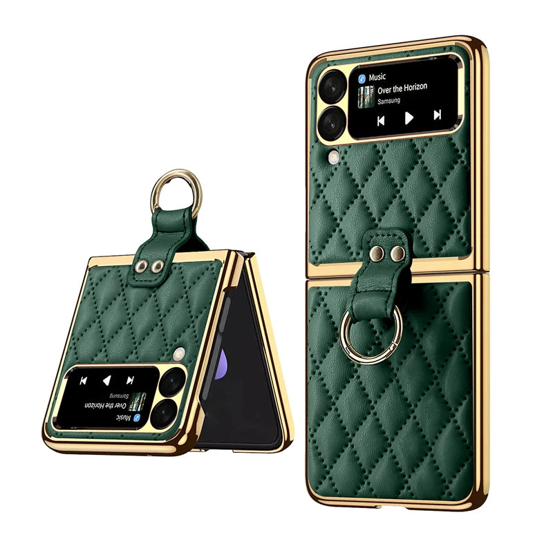 Luxury Diamond Air Cushion Leather Case for Galaxy Z Flip – Ultimate Protection & Style 💎📱