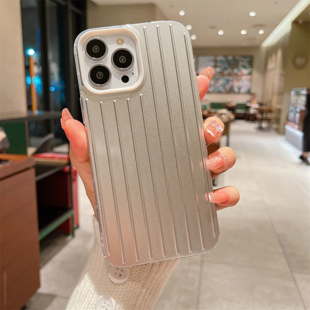 Stylish Business Luggage Case 📱✨ | Hard Shell 3D Design for iPhone