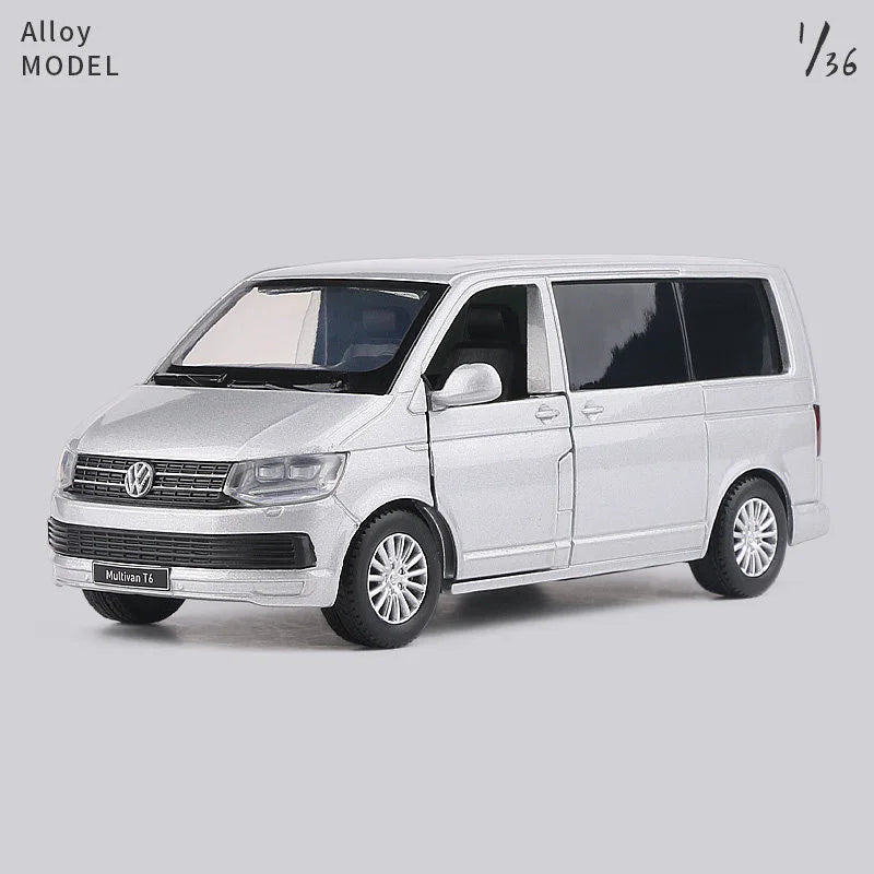 🚐 Diecast VW Van Model – Realistic 1:32 Pull-Back Toy 🖤