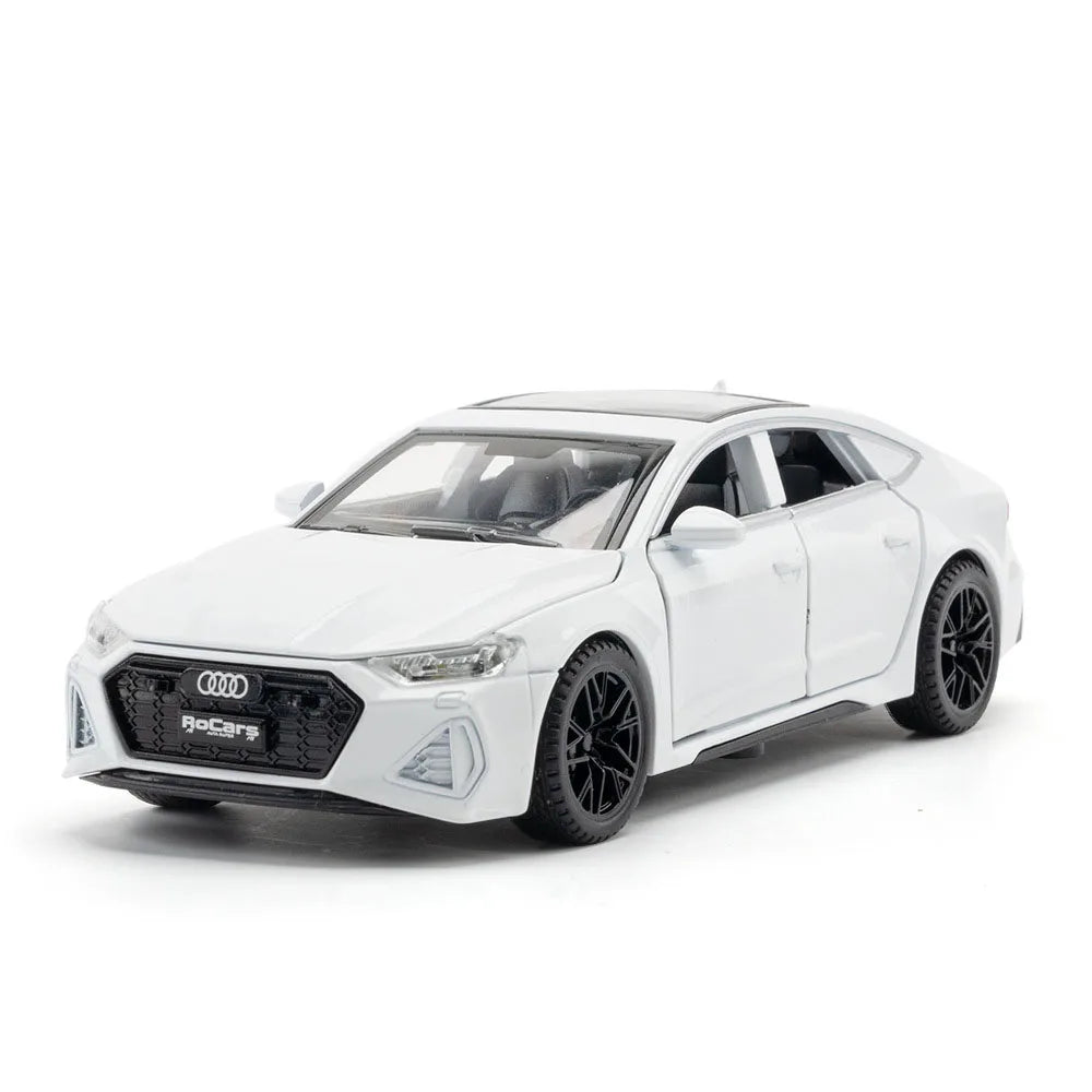 1:32 Audi RS7 Sportback Diecast Model Car – 6 Doors, Pull-Back, Lights