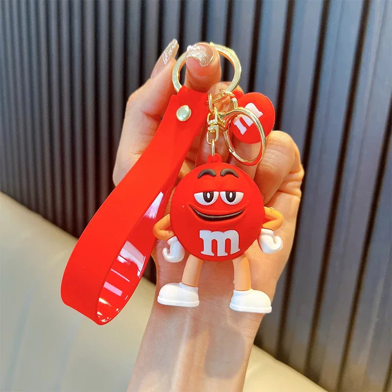 M&M's Style Keychain Set – Colorful Candy Character Charms 🍬🔑