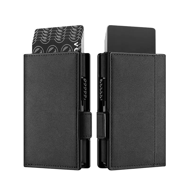 Smart Leather Card Holder for Men 💼 | RFID Blocking + AirTag Slot