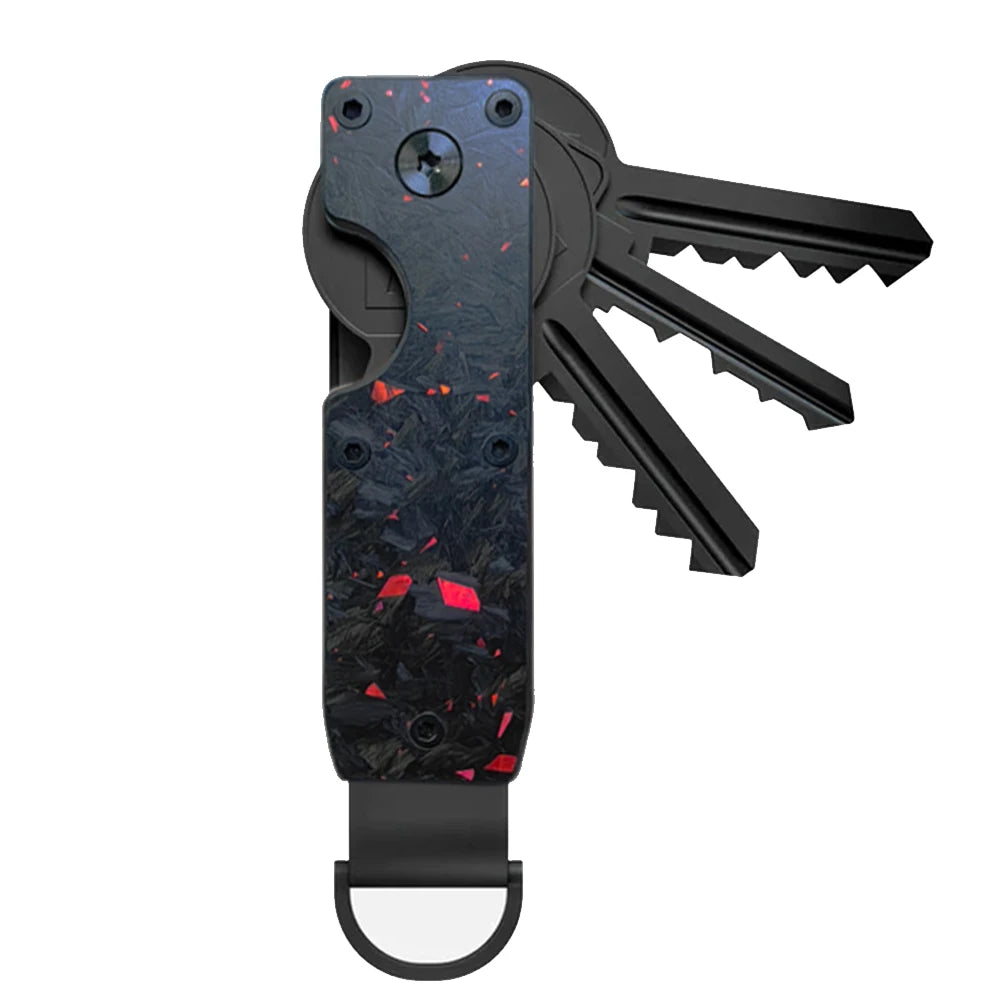 Compact Carbon Fiber Key Holder & Smart Organizer
