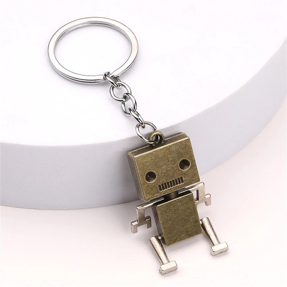 Vintage Metal Robot Keychain