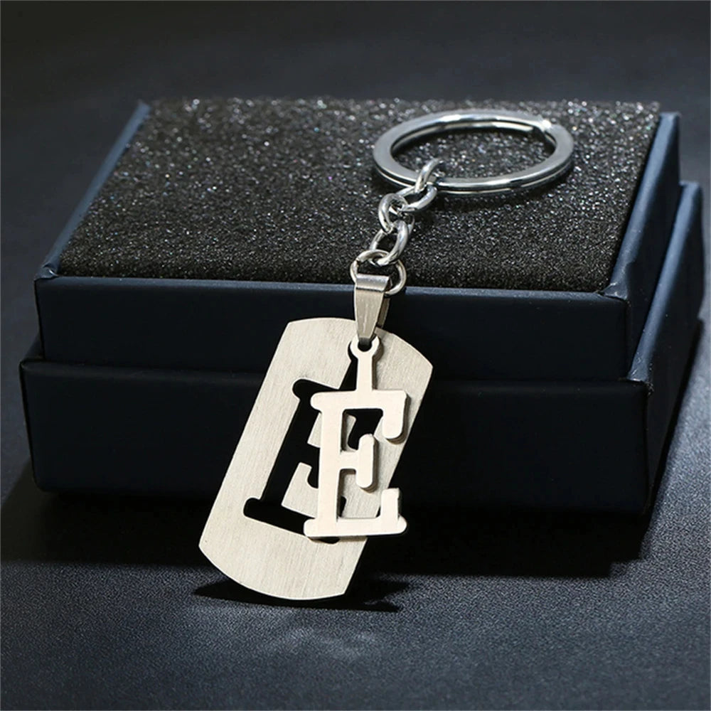 🔠✨ A–Z Letter Keychain – Personalized Steel Charm! 🔑💖