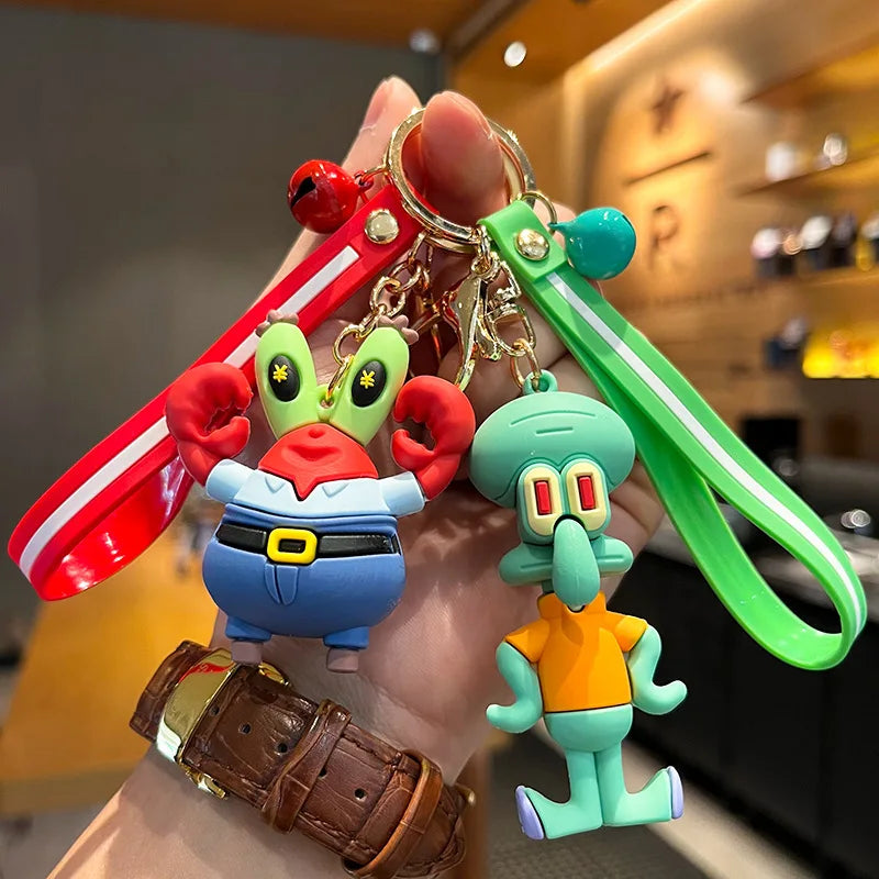 🧽💛 SpongeBob Keychain – Cute & Quirky PVC Fun! 🎉🔑