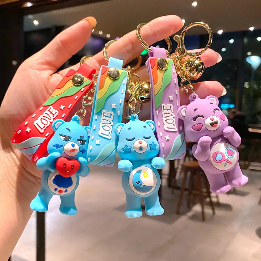 🐻 Colorful Bear Keychain Duo – Cute & Cheerful Accessory! 🌈