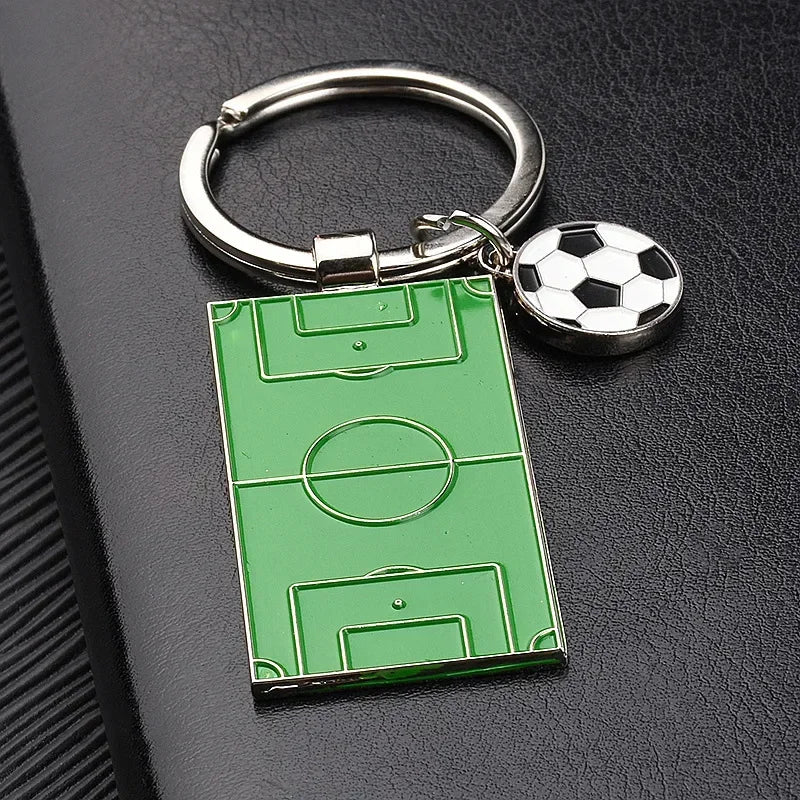 ⚽ Football Field Keychain – For True Soccer Fans! 🟢