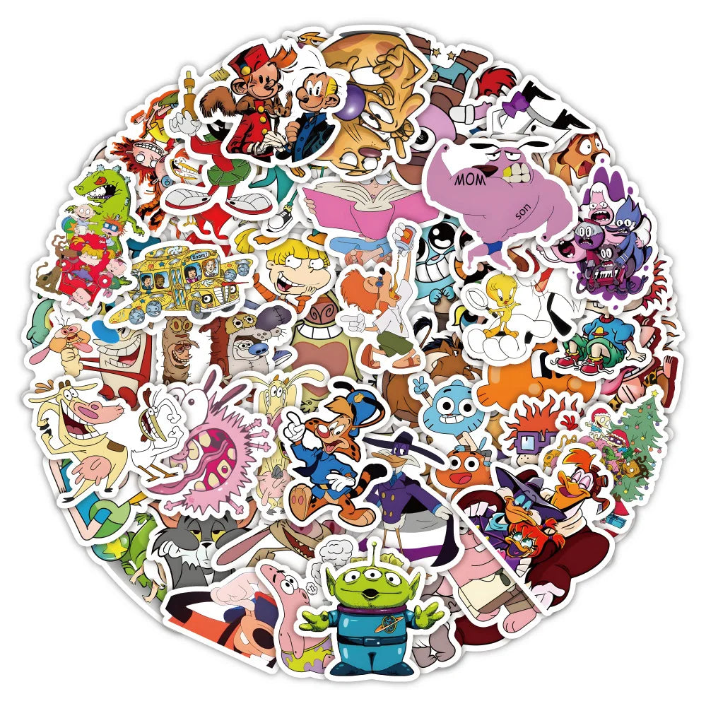 🎉🦊 Cartoon Animal Sticker Mega Pack/50pcs 🐷🐻