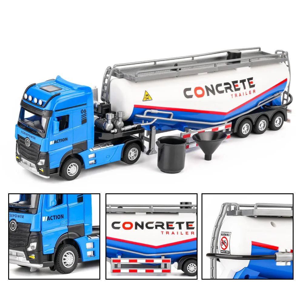 Heavy-Duty Concrete Mixer Truck 🚛💦 | 1:64 Scale Construction Model