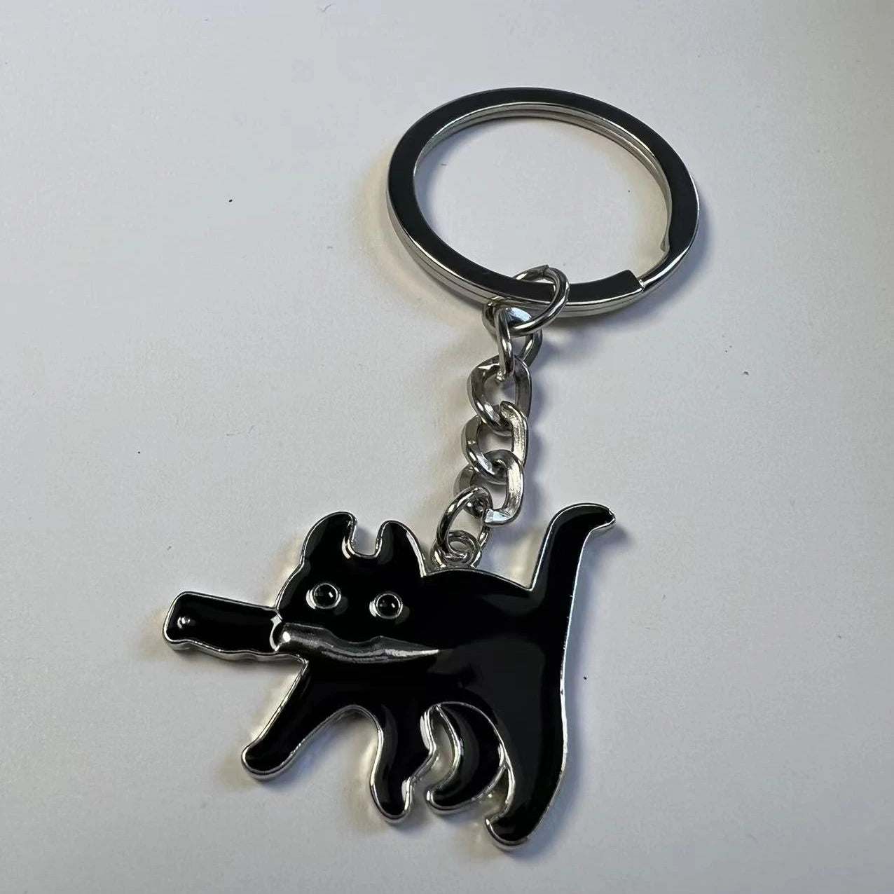 🐾 Cute Black Cat Keychain – Kawaii Style for Cat Lovers! 🖤🐱
