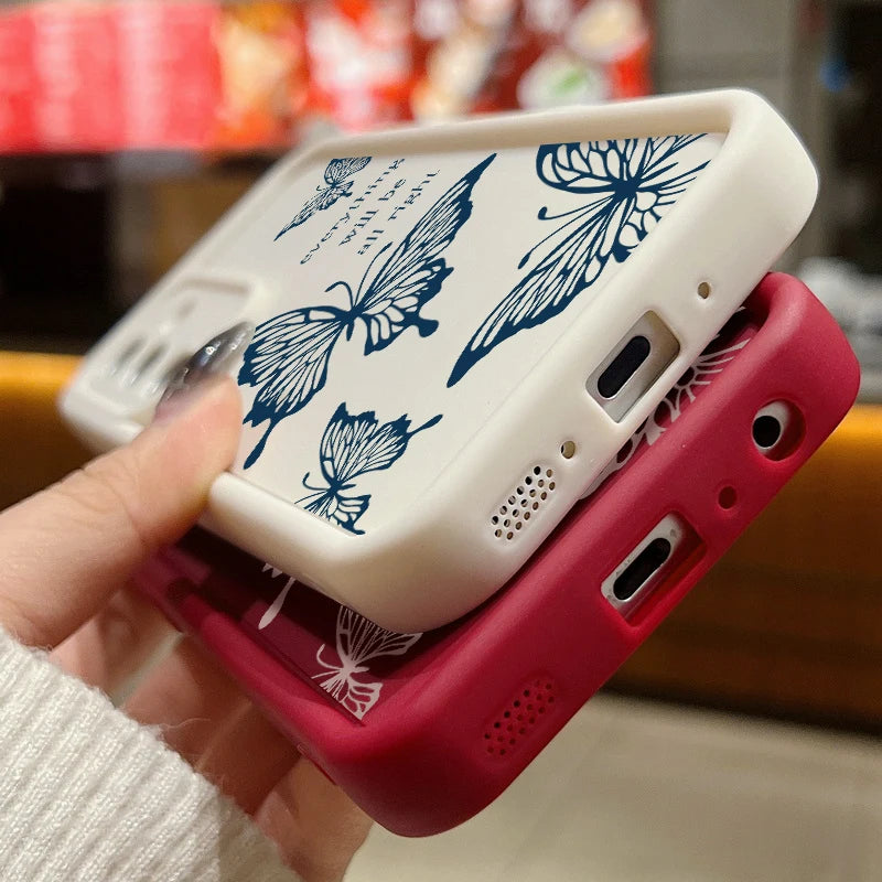 🦋 Butterfly Bliss Soft Case – For Samsung Galaxy | Shockproof & Stylish