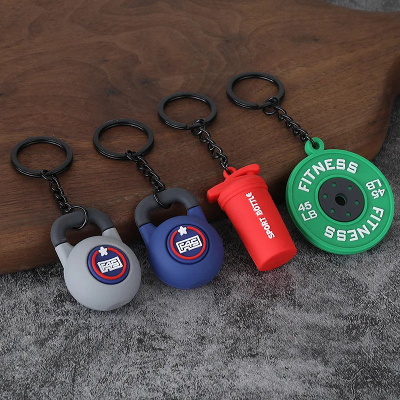 Gym Keychain Collection – Kettlebell, Dumbbell & Weight Plate Keychains