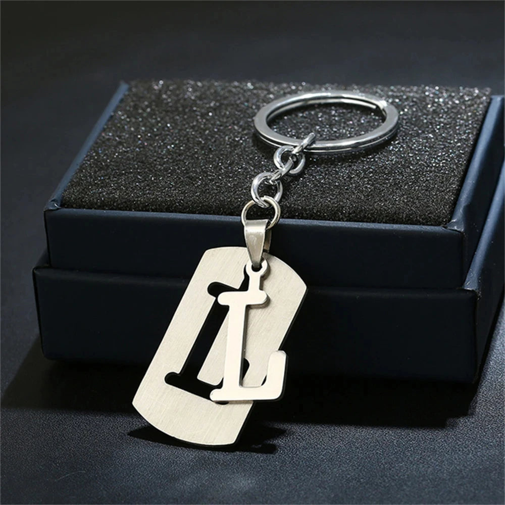 🔠✨ A–Z Letter Keychain – Personalized Steel Charm! 🔑💖