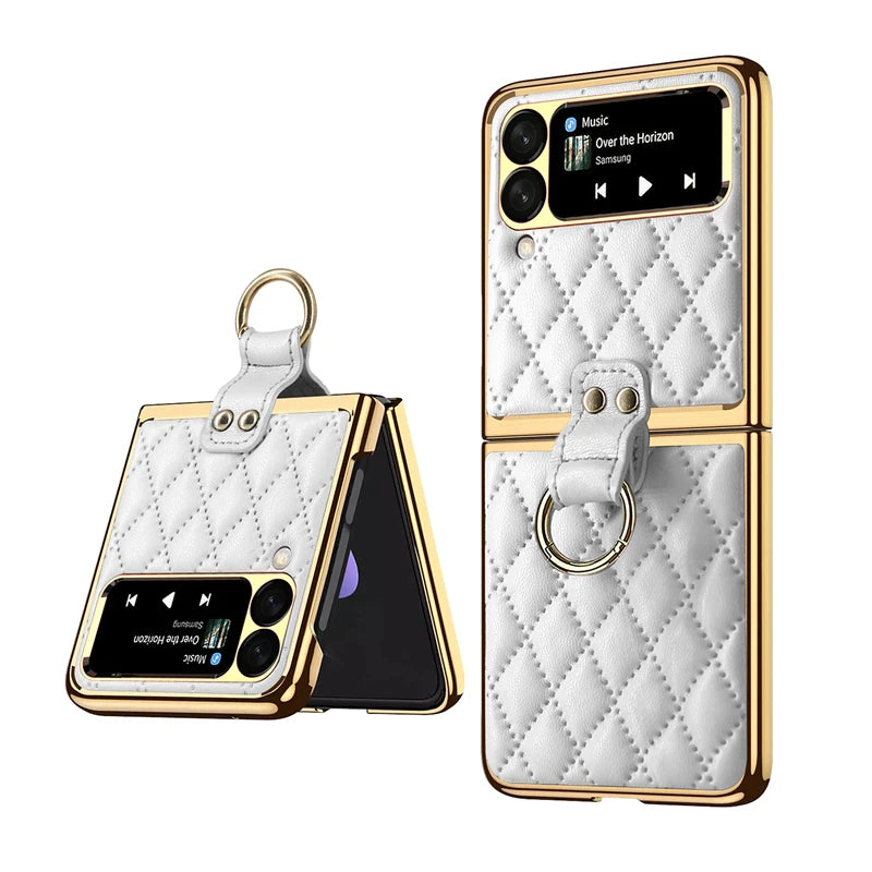 Luxury Diamond Air Cushion Leather Case for Galaxy Z Flip – Ultimate Protection & Style 💎📱