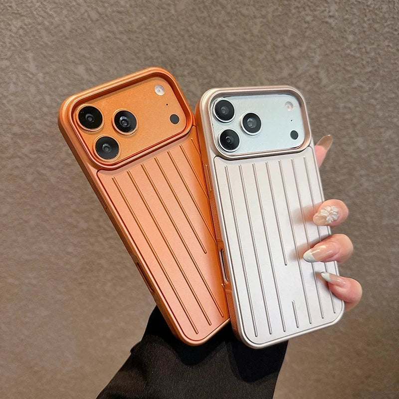 Luxury Suitcase Stripe Matte Phone Case for iPhone | Luggage Aesthetic Cover