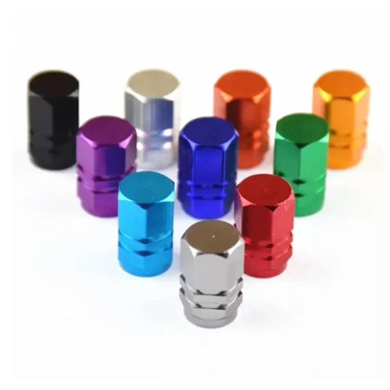 Premium Anodized Aluminum Tire Valve Stem Caps (4-Pack)