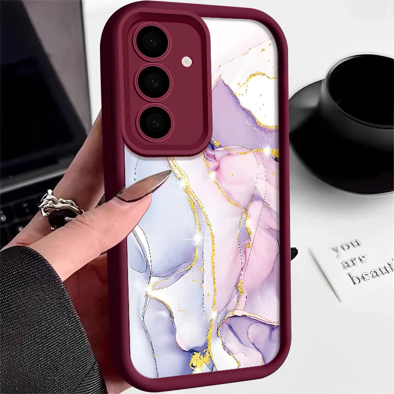 🌀 Marble Pattern Case – Elegant TPU Cover for Samsung Galaxy