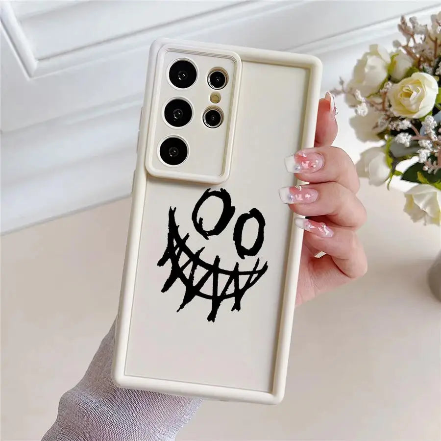 Smiling Devil Print Case – Soft Shockproof Cover for Samsung Galaxy