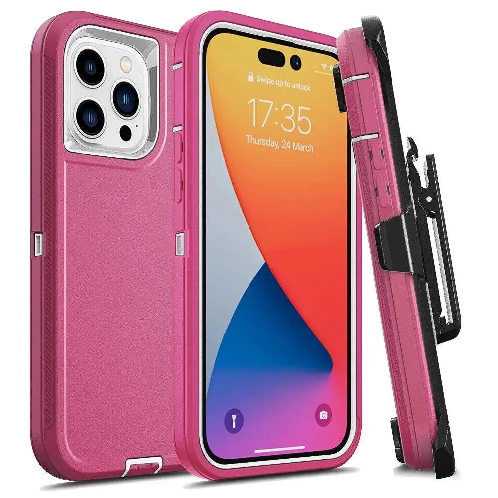🛡️ Ultimate Armor Shockproof Phone Case with Belt Clip 🔒