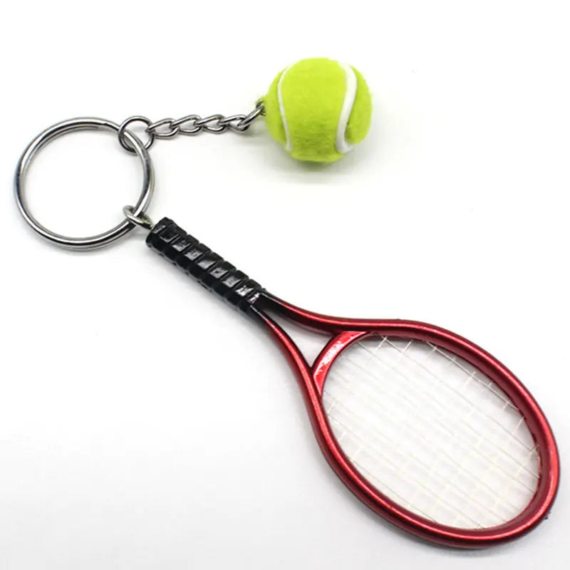 🎾 Mini Tennis Keychain Set – 6PCS Racket & Ball Keyrings 🎒