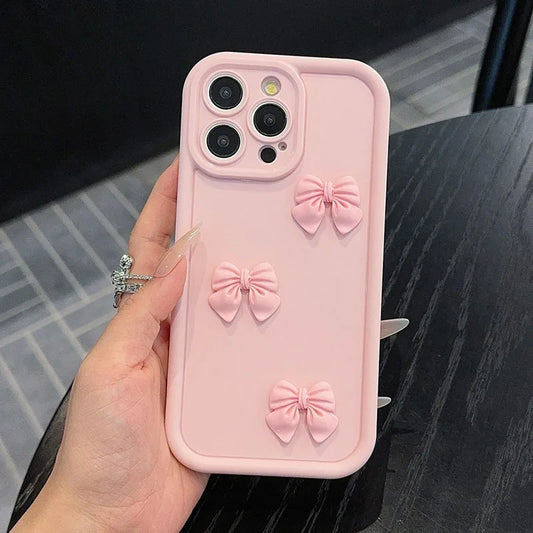 3D Pink Butterfly Silicone Phone Case – Cute & Shockproof 🦋💗