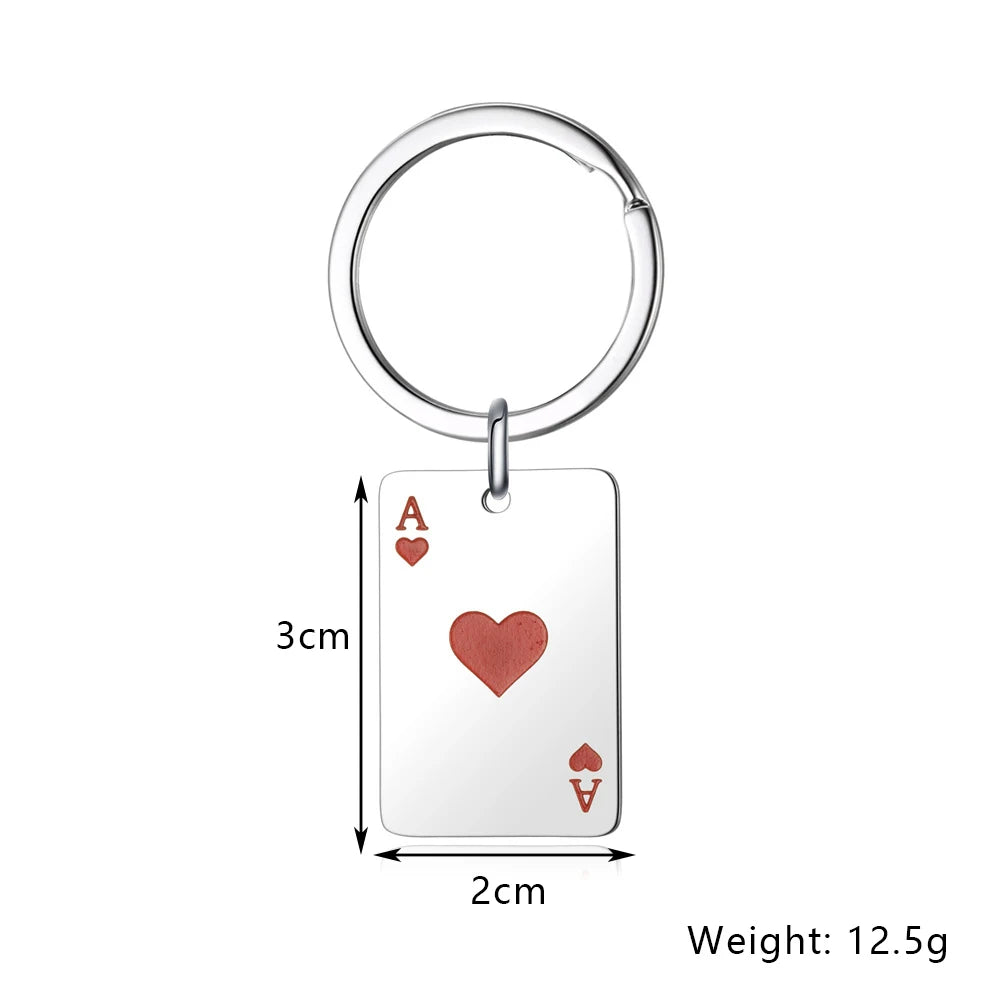 🂡 Ace of Spades & Ace of Hearts Keychain Set – Perfect for Couples! 💕