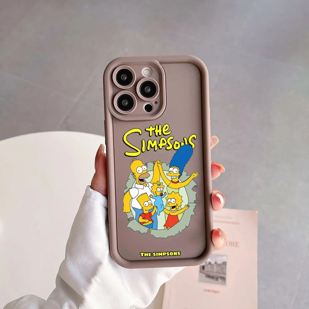 😎 Cartoon Vibes – Funny Simpsons-Inspired TPU Case for iPhone
