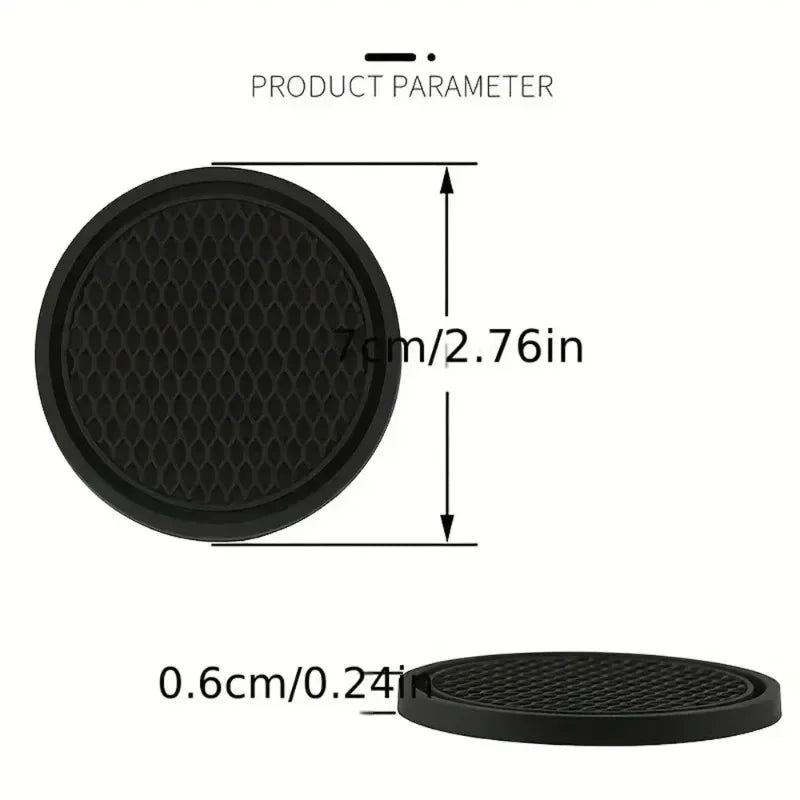 2PCS Universal Car Cup Holder Coasters – Anti-Slip & Waterproof 🥤🚗
