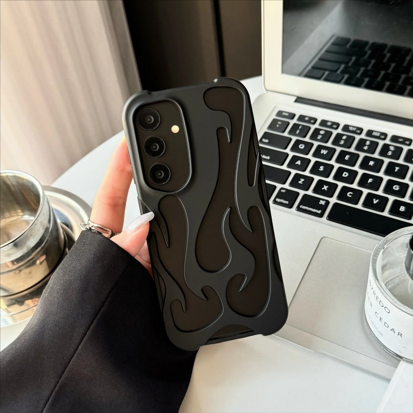 🔥 3D Flame Pattern Phone Case – Slim & Shockproof Style for Samsung