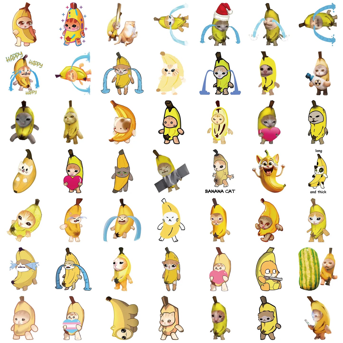 🤣✨ Funny Meme Animal Sticker Pack – Laughter That Sticks! 50pcs ✨🤣