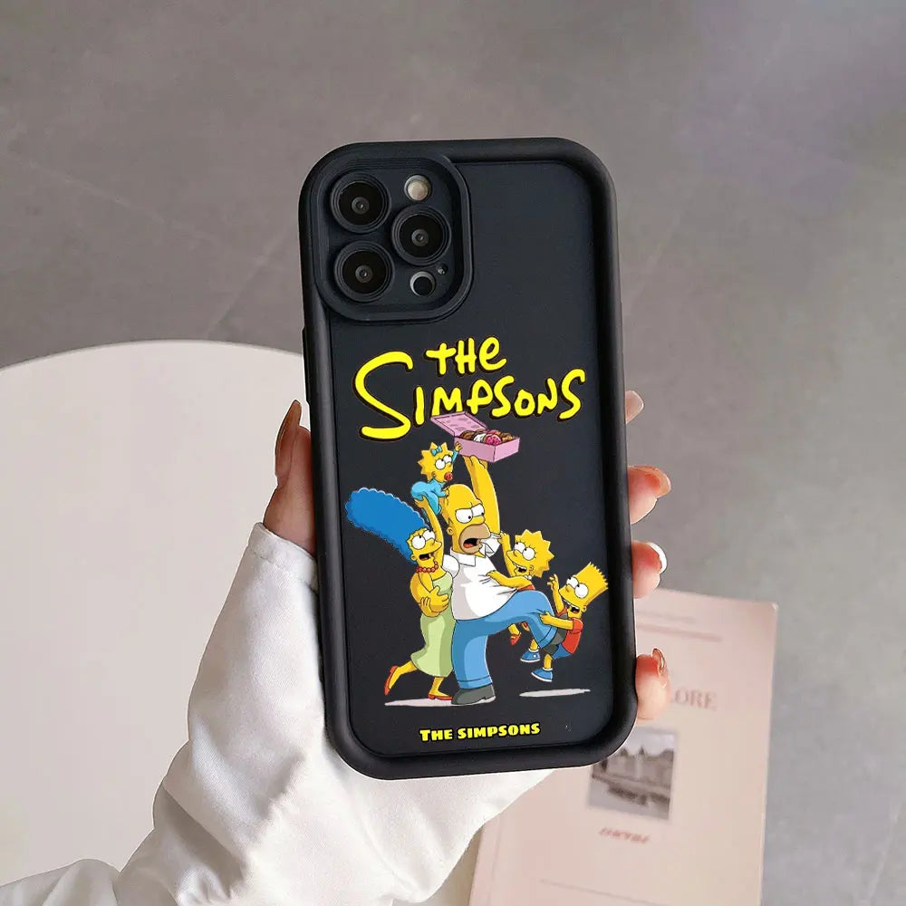 😎 Cartoon Vibes – Funny Simpsons-Inspired TPU Case for iPhone