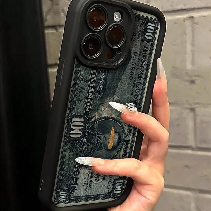 Dollar Bill Graphic iPhone Case - Silicone Shockproof Cover