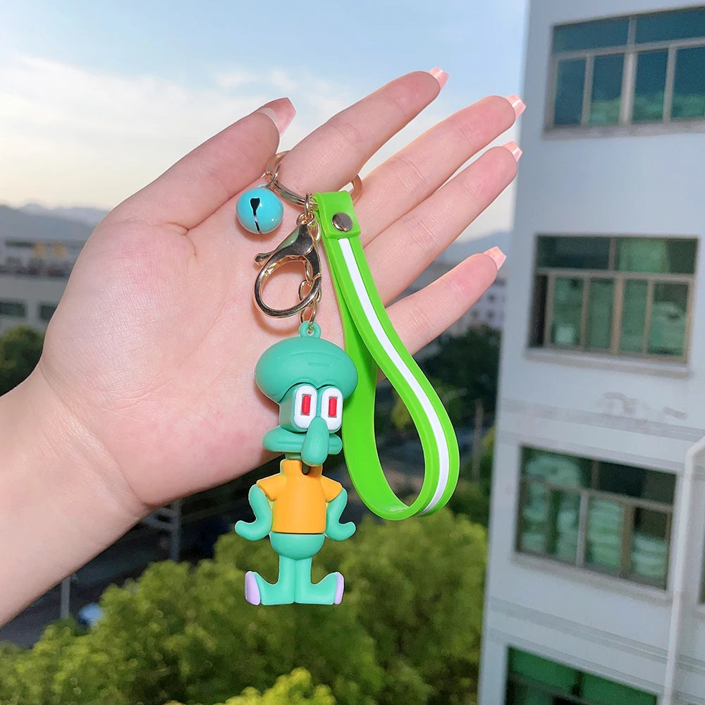 🧽💛 SpongeBob Keychain – Cute & Quirky PVC Fun! 🎉🔑