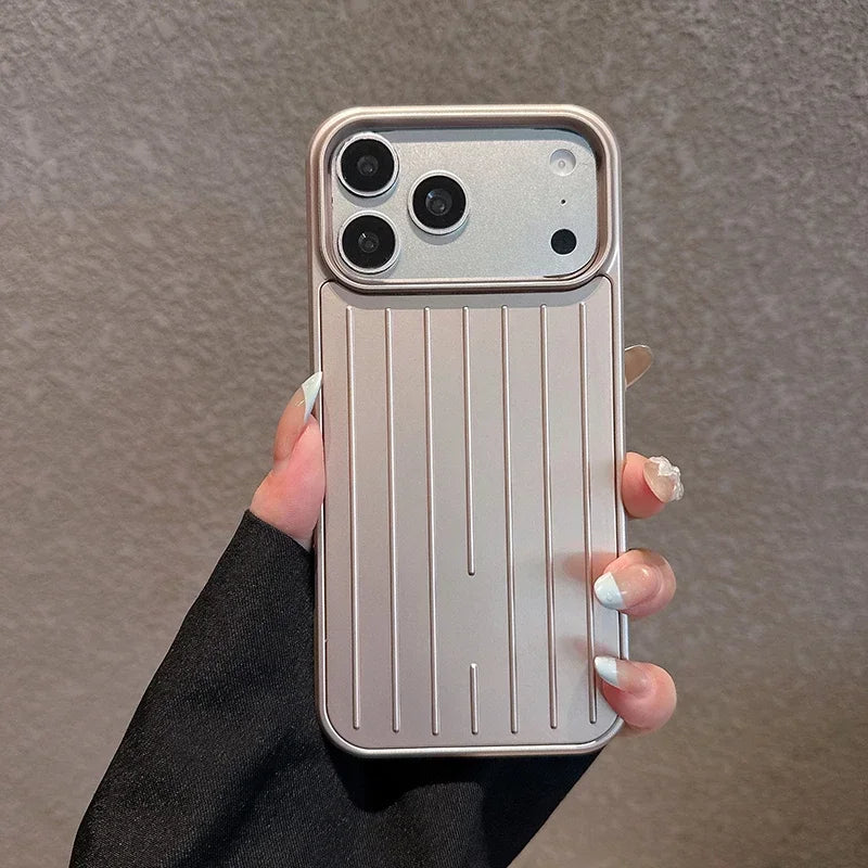 Luxury Suitcase Stripe Matte Phone Case for iPhone | Luggage Aesthetic Cover