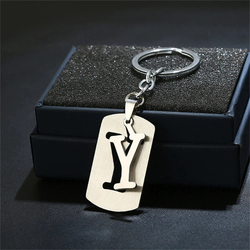 🔠✨ A–Z Letter Keychain – Personalized Steel Charm! 🔑💖