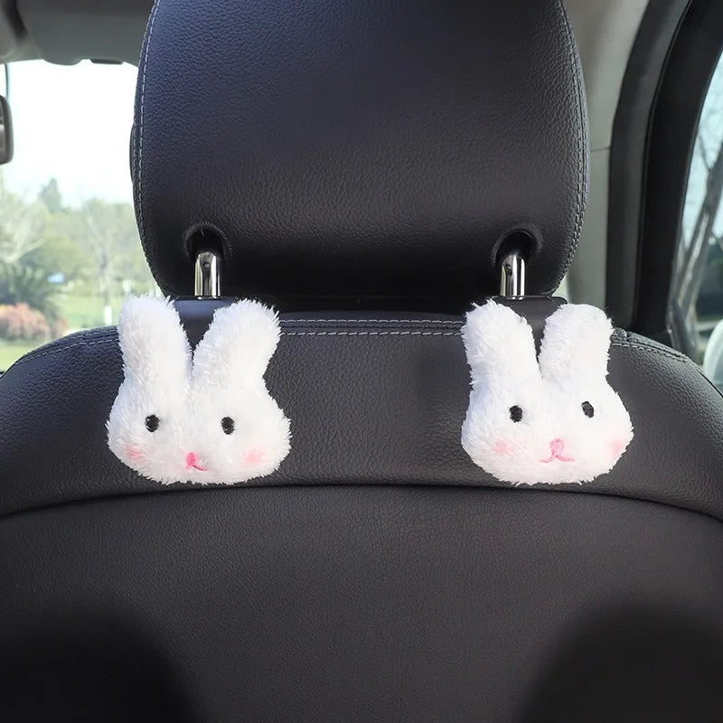 Cute Cartoon Bear Car Seat Hooks - Headrest Organizer Hanger (2pcs)