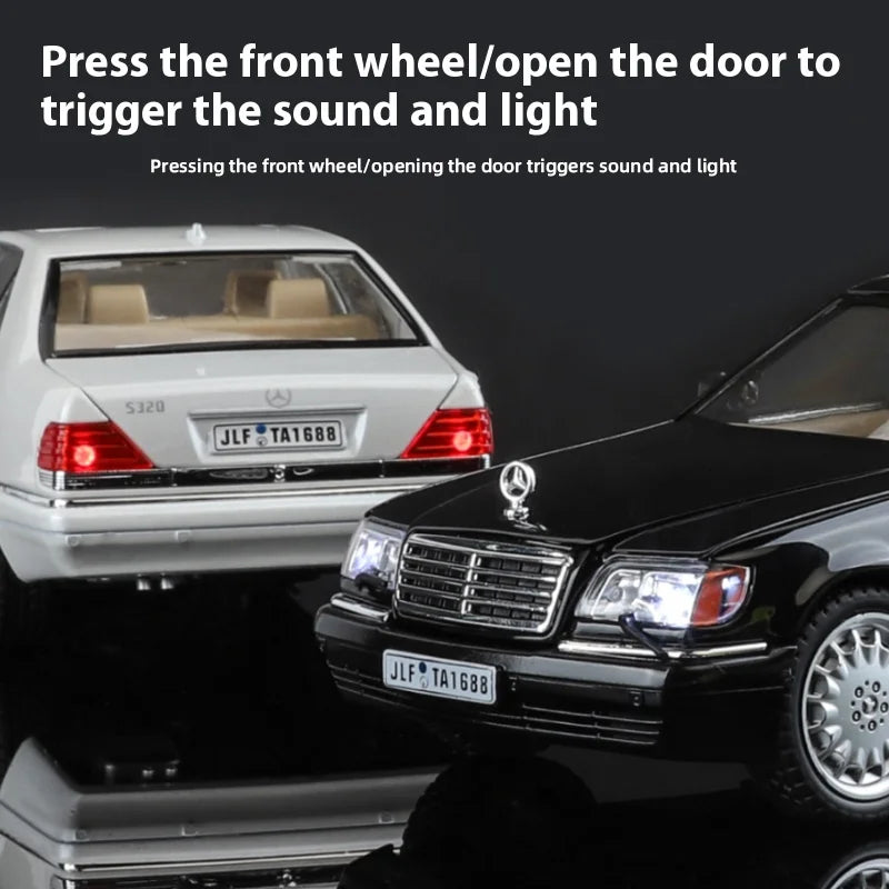 🖤 Mercedes-Benz W140 320SEL Diecast Model Car 1:32 – Legendary S-Class Icon 🚘
