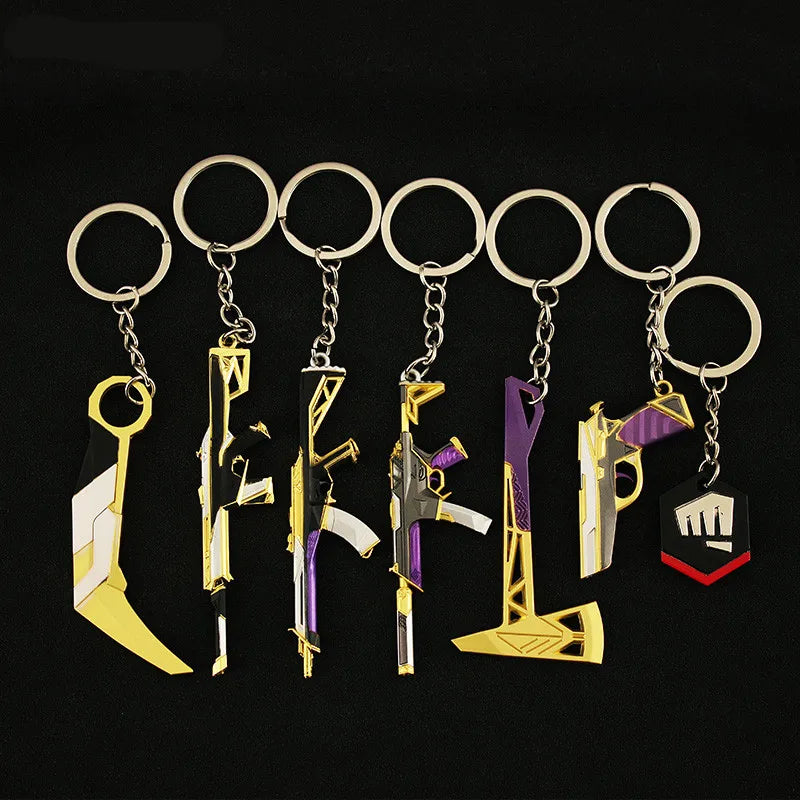 🔫 Valorant Gun & Knife Keychain – Mini Alloy Weapon Model for Gamers 🎮