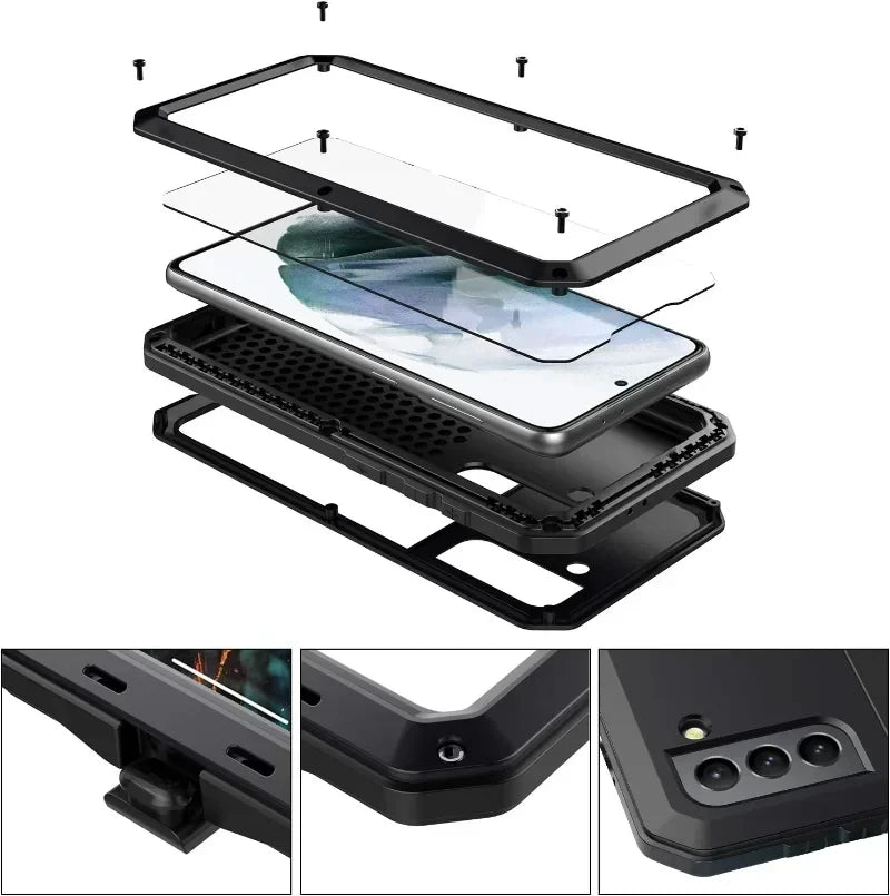 📱Military-Grade Heavy Duty Armor Case – Ultimate Protection for Your Smartphone