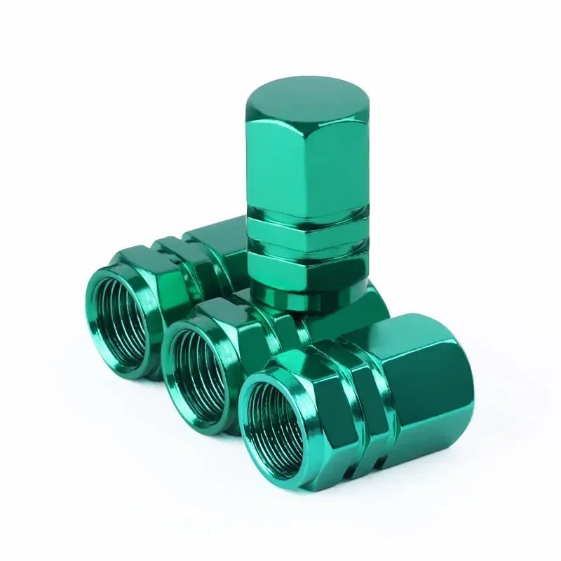 Premium Anodized Aluminum Tire Valve Stem Caps (4-Pack)
