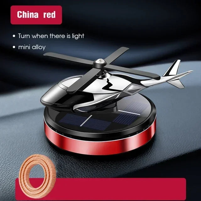 🚁 Solar Car Air Freshener – Helicopter Design | Aromatherapy & Odor Removal