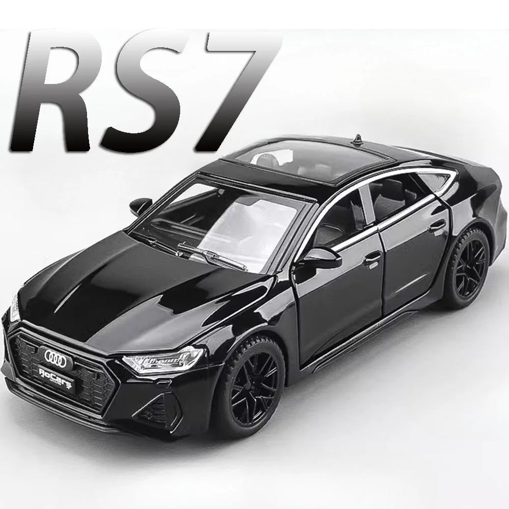 1:32 Audi RS7 Sportback Diecast Model Car – 6 Doors, Pull-Back, Lights