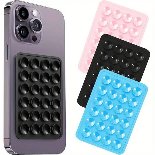 Silicone Suction Phone Holder 🧲 | Multifunctional Wall & Car Mount