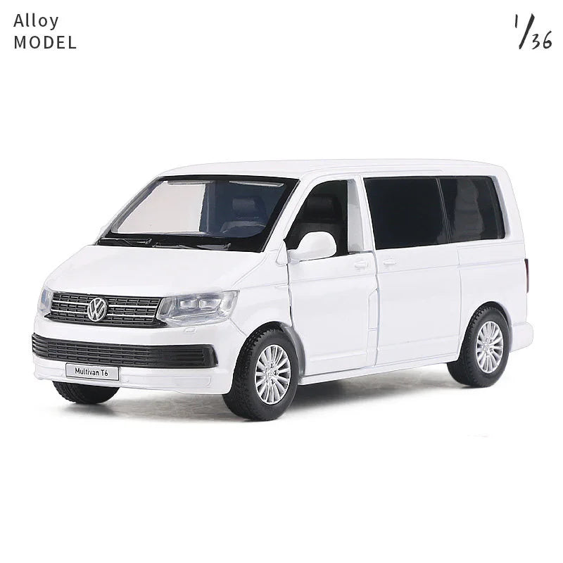 🚐 Diecast VW Van Model – Realistic 1:32 Pull-Back Toy 🖤