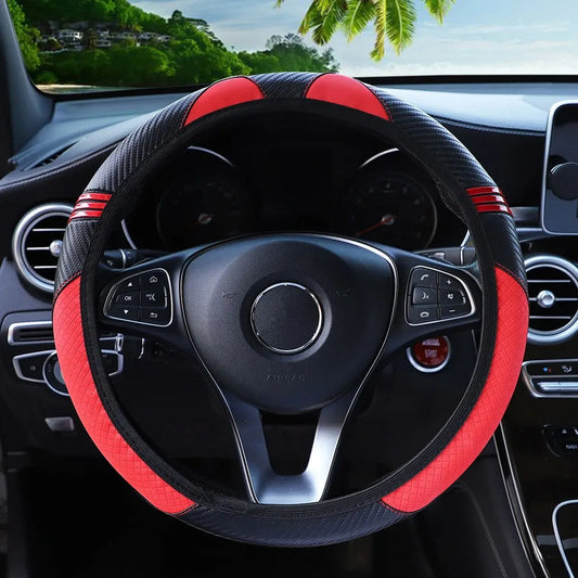 Cute Cartoon Cat Steering Wheel Cover 🐱 | Leather Finish
