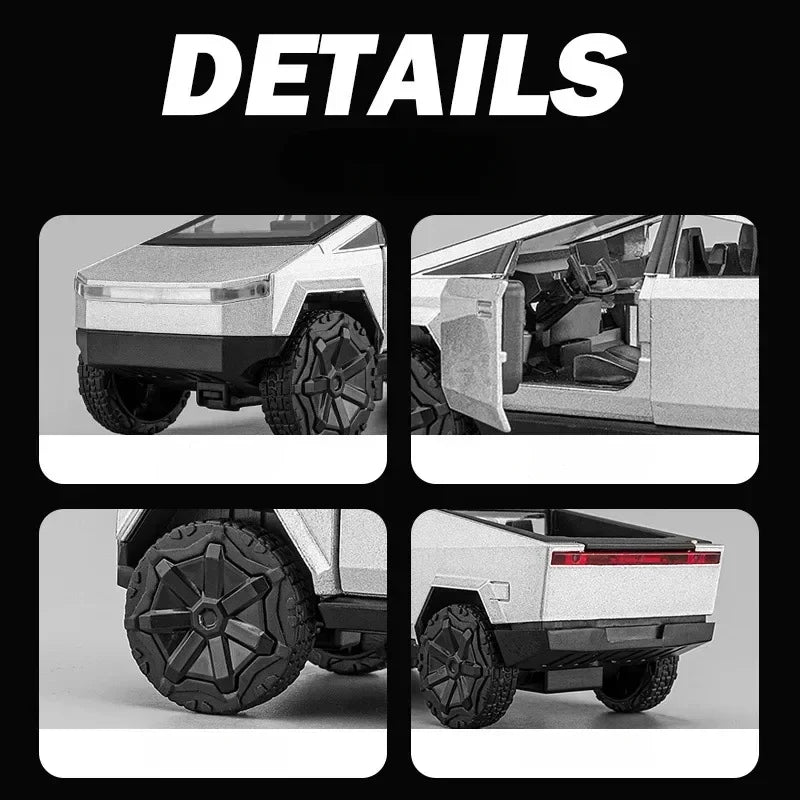 🚀 Tesla Cybertruck 1:32 Die-Cast Model – Futuristic Mini Pickup Truck
